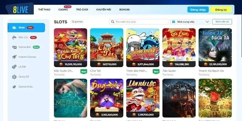 Kho game đa dạng tại 8Live