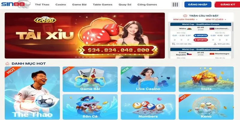 Khái quát nền tảng cá cược SIN88 uy tín rõ ràng
